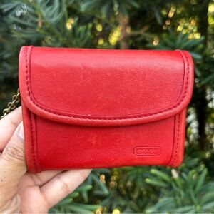 Vintage Coach 7219 Red Multifunction Purse Wallet
